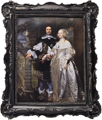 Marco de fotos vintage SYLVIA'S SHOP 8x10, foto de lujo antiguo negro gris ornamentado Foto 1 de 4