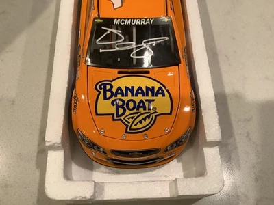 JAMIE MCMURRAY AUTOGRAPHED 2013 CHEVY SS BANANA BOAT DIECAST W/COA & CARD - Image 1 of 4