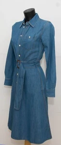 Ralph Lauren Cotton Linen mix Denim Shirt Dress Size 4 UK 0 US - Picture 1 of 12