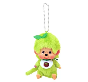 [Sekiguchi] Monchhichi grüner Tee großer Kopf SS Schlüsselanhänger Schlüsselring - Bild 1 von 3