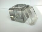 clear square thick glass inkwell