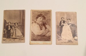 Com Nutt and Minnie Warren Antique Business Card Advertisement Set Of Three