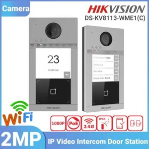 Hikvision DS-KV8113-WME1(C) Exterior IP Video Intercomunicador Monitor PoE WiFi Timbre - Imagen 1 de 6