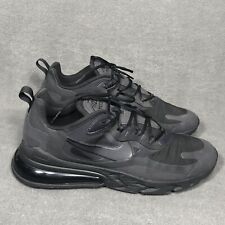 Nike Air Max 270 React Triple Black Running Shoes Mens 12 Low Top CI3866-003