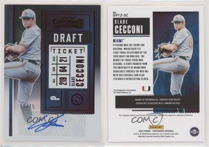 2020 Panini Contenders Pick 2 Draft Ticket Red /75 Slade Cecconi #DPT2-SC Auto