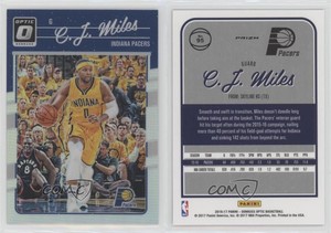 2016-17 Panini Donruss Optic Holo Silver Prizm CJ Miles #95