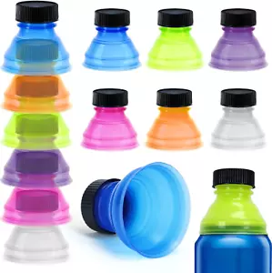 12 Pack Can Covers,Reusable Pop Can Bottle Tops Lids for Soda Carbonated Drink B - Picture 1 of 12