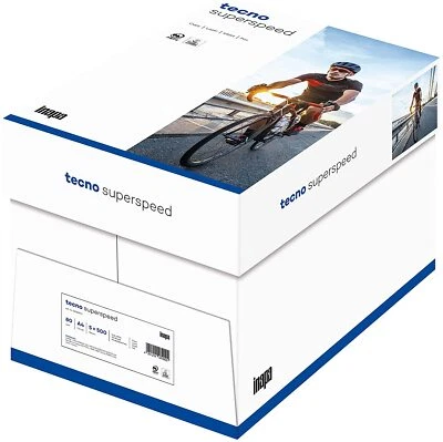 INAPA DEUTSCHLAND inapa Drucker-/ Kopierpapier tecno Superspeed: 80 g/m², A4, 2.500 Blatt (5x500)
