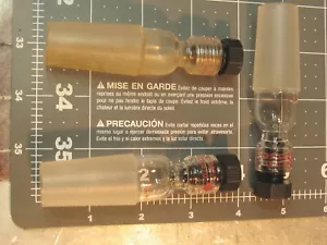 Lote de 3 tapones de vidrio con tapones atornillables 24-40, 2 NUEVOS y uno usado - Imagen 1 de 2