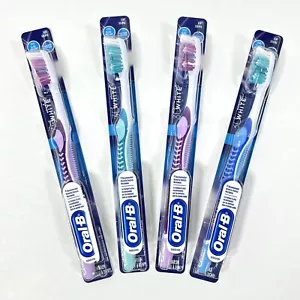 Lot of 4 Oral-B 3D White Manual Toothbrush Tongue Cleaner SOFT Bristles 90832406 - Picture 1 of 5