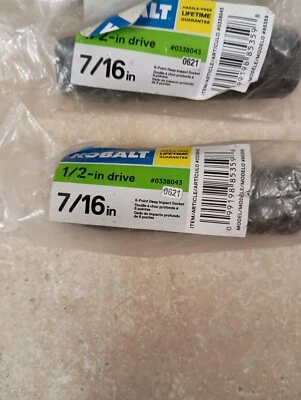 Kobalt 1/2" Drive 7/16" Deep 6-Point SAE Impact Socket model #85359 - Image 1 of 3