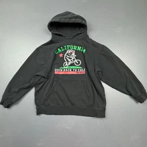 Riot Society Hoodie Kids Large Black California Bear Graphic Pullover Sweatshirt - Picture 1 of 10