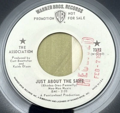 The Association Just About the Same / Look At Me Look At You 45 Vinyl 70s Pop - Image 1 of 4