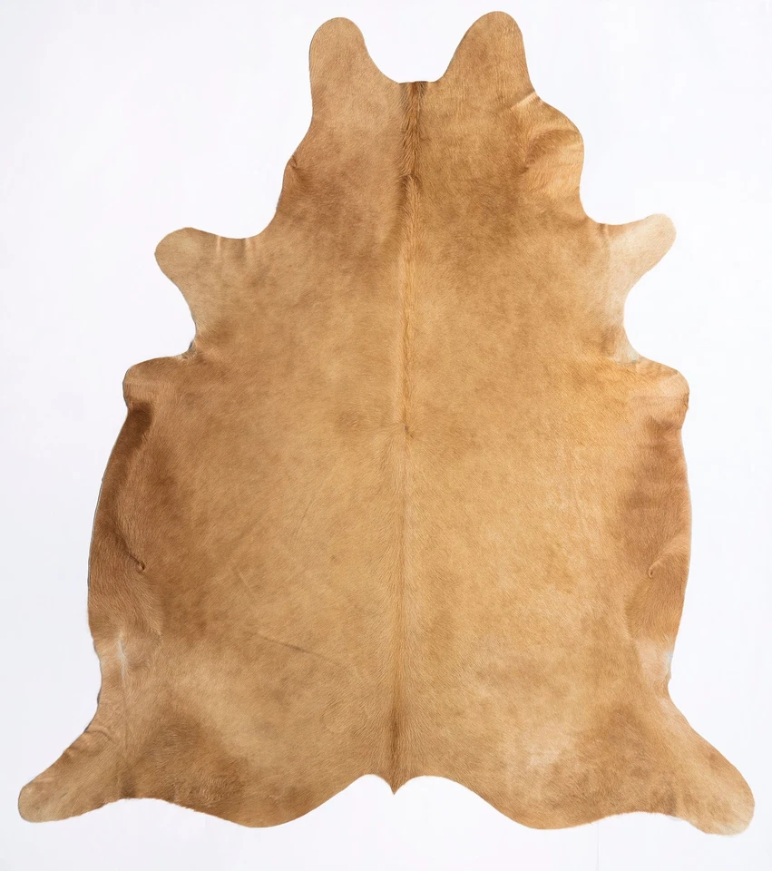 NEW Large Tan Hand Curated Cowhide Area Rug TWO SIZES - Image 1 of 4