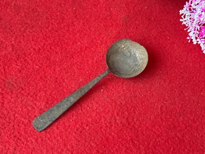 Antigua cocina triple de hierro rústico fino de colección donde cuchara pequeña de cocina - Imagen 1 de 12