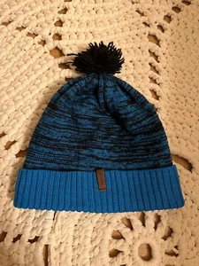 Reima boys hat 50% wool/ fleece lining size 54cm/6-7yrs blue black pom pom - Picture 1 of 6