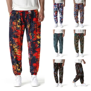 Mens Harem Pants Casual Baggy Loose Oversized Yoga Hippy Trousers ~ - Picture 1 of 16