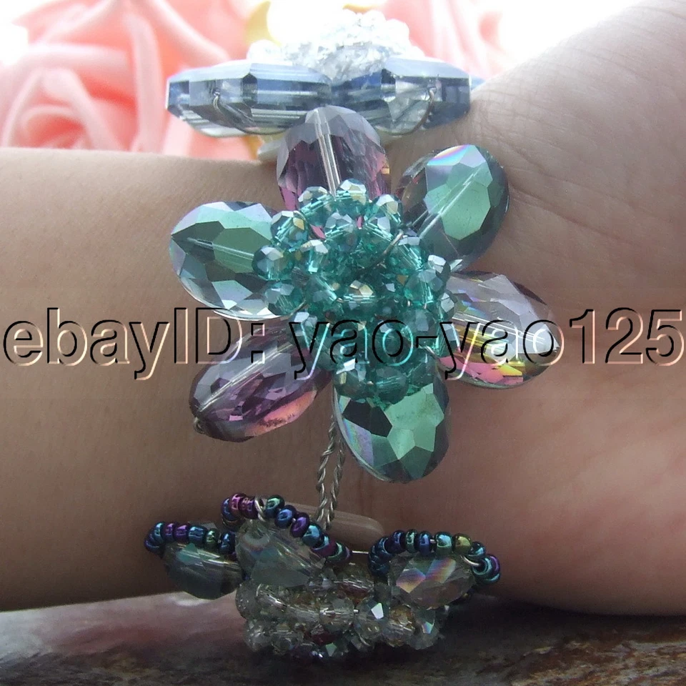 Pulsera flor cristal H042413 8"" Foto 1 de 1