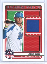 2023 MANUEL ZAZZA PANINI USA STARS & STRIPES U-18 WORLD CUP JERSEY RELIC!!B