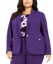 purple plus size suit