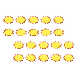 100 Pcs 7.1"x5.1" Star Burst Signs Blank Tags for Retail Store Yellow - Picture 1 of 6