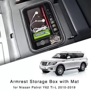 For Nissan Patrol Y62 Ti-L 2010-2020 Center Console Armrest Storage Box Tray - Picture 1 of 12