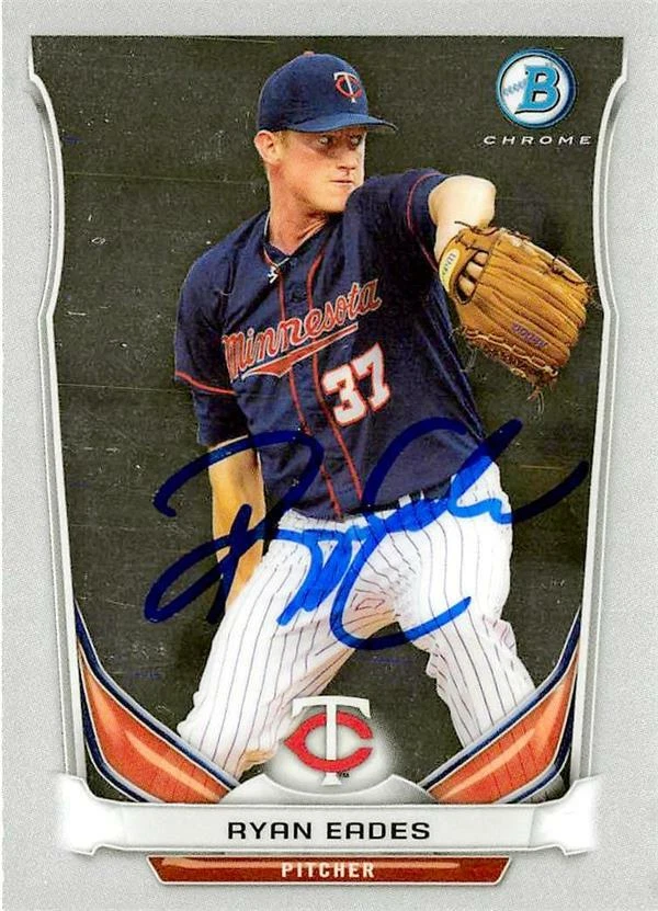 Ryan Eades autographed Baseball Card Minnesota Twins JZ 2014 Bowman Chrome #BCP8 - Image 1 of 1