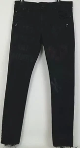 Heritage By America 76 Distressed Skinny Jeans Größe W36xL33 Schwarz EUC Punk  - Bild 1 von 16