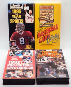 4 VHS INTRODUCTION TO BASEBALL CARD COLLECTING Sports Illustrated NFL Football - Imagen 1 de 8