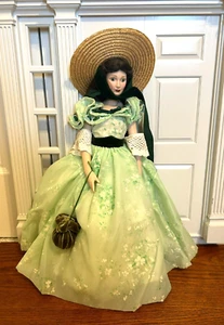 Muñeca de porcelana Vivian Leigh, Lo que el viento se llevó, reliquia Franklin - Imagen 1 de 7