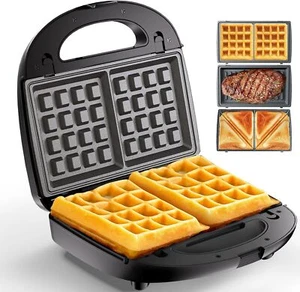 8 in 1 Sandwich Maker Waffle Maker with 8 Removable Non-Stick Plate Panini Grill - Picture 1 of 14