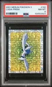 2001 Merlin Pokemon Series 3 Lugia Prism #102 PSA 8 - Picture 1 of 2