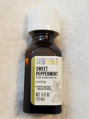 Aura Cacia 纯精油甜薄荷 0.5 液量盎司 (15 毫升) 冷却 — 第 1/4 张图片