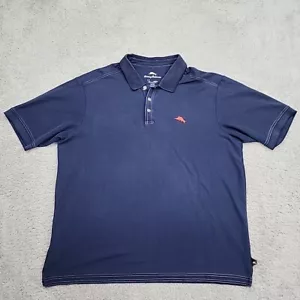 Tommy Bahama Shirt Mens XL Blue Polo Islandzone Supima Cotton Short Sleeve Logo - Picture 1 of 11