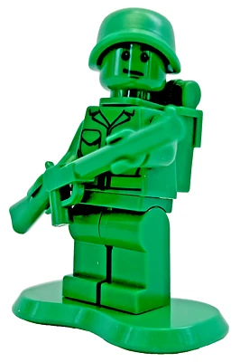 LEGO TOY STORY ARMY MAN Minifigure Rifle Backpack Stand Green Toy Soldier - Image 1 of 4