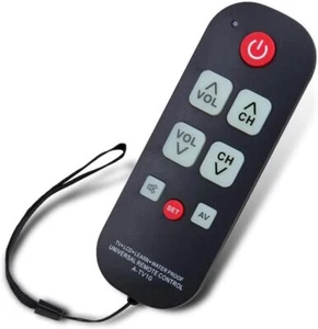 New A-TV10 Universal Waterproof Learning Remote for All Brand TV W Large Buttons - Picture 1 of 6