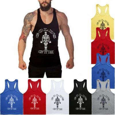 Golds Gym Vest Uomo Muscle Joe Canotta Fitness Stringer Bodybuilding Maglietta Muscolare - Immagine 1 di 4