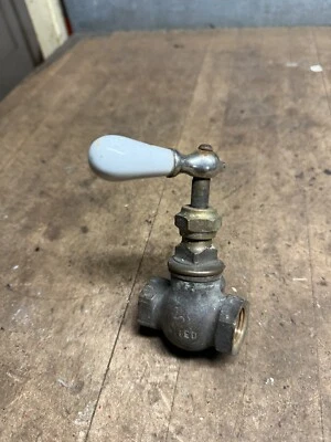 Válvula de grifo caliente vintage baño fregadero bañera mango porcelana piezas de latón unidas Foto 1 de 4