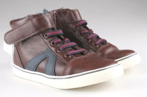 0Cat & Jack Toddler Boys' Brown Ed Sneakers Mid Top Shoes 10 US NWT - Picture 1 of 7