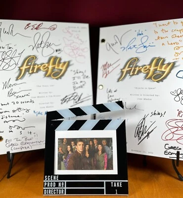Firefly Pilot y Series Guiones Finales Firmados - Reimpresiones de Autógrafos - Firefly Show Foto 1 de 4