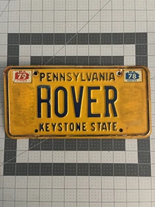 SPECIALITY LICENSE PLATE PENNSYLVANIA KEYSTONE STATE TITLE: ROVER YEAR: 1979 - Picture 1 of 6