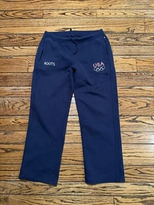 Vintage USA 2004 Athens Olympic Team Roots Official Navy Sweatpants Rare !! - Picture 1 of 8