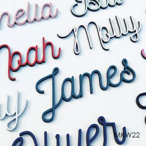 Personalised wooden script name plaque sign, Mdf letters painted/unpainted. - Picture 1 of 15