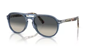 Persol OFFICINA PO 3235S Clear BLUE NAVY/GREY SHADED 55/20/145 unisex Sunglasses - Picture 1 of 3
