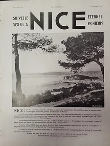 Nice, France 1930 L'illustration Magazine Print Advertising FRENCH Tourism Beach - Picture 1 of 2