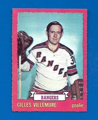 1973-74 OPC #119 GILLES VILLEMURE NEW YORK RANGERS O PEE CHEE NHL HOCKEY CARD - Image 1 of 2