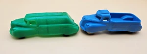 VTG 1940's ACME Plastic 4" TEXACO Tanker Truck & 4" Pickup w White Tires - Picture 1 of 6