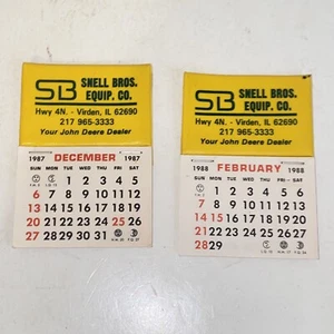 Vintage 1998 John Deere Virden Illinois Advertising Promotional Calendars - Picture 1 of 8