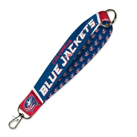 NHL COLUMBUS BLUE JACKETS KEY BAND LANYARD KEY CHAIN 1" WIDTH NEW Cover