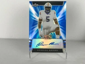 2020 Leaf Metal Draft DERRICK BROWN #35 Blue Prismatic Prizm AUTO XRC RARE! - Picture 1 of 3